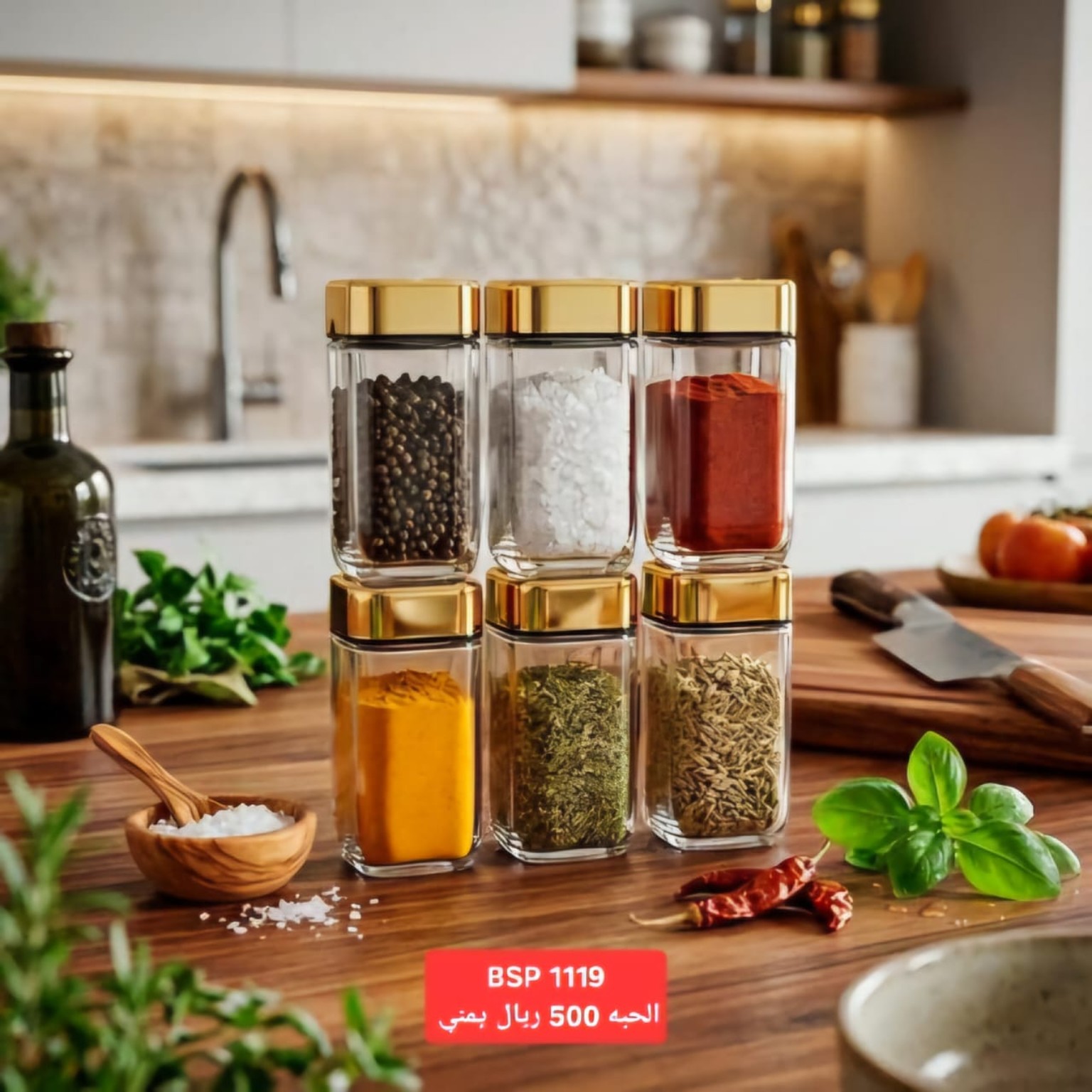 علبة بهارات زجاجية — صورة 1